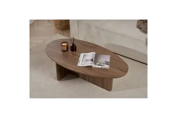 Ceyra Ovalt Soffbord 120 cm i Trä - Brun - Möbler - Vardagsrum - Soffbord & vardagsrumsbord - Soffbord