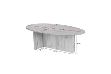 Ceyra Ovalt Soffbord 120 cm i Trä - Brun - Möbler - Vardagsrum - Soffbord & vardagsrumsbord - Soffbord