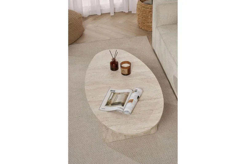 Ceyra Soffbord 120 cm - Beige - Möbler - Vardagsrum - Soffbord & vardagsrumsbord - Soffbord