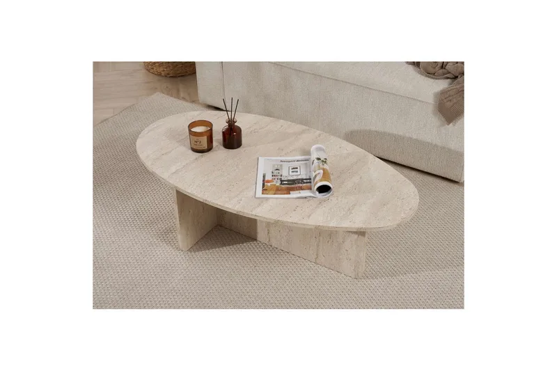 Ceyra Soffbord 120 cm - Beige - Möbler - Vardagsrum - Soffbord & vardagsrumsbord - Soffbord