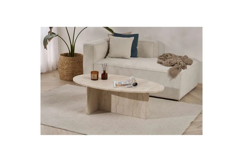 Ceyra Soffbord 120 cm - Beige - Möbler - Vardagsrum - Soffbord & vardagsrumsbord - Soffbord