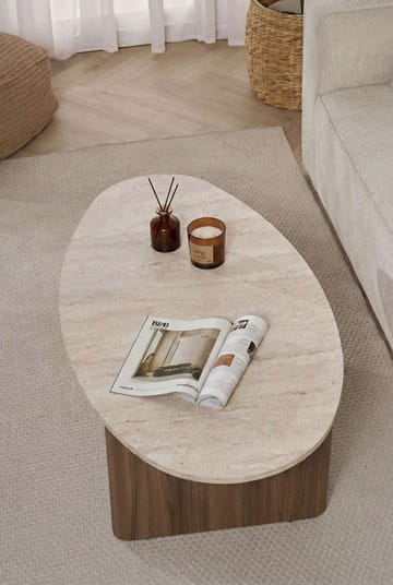 Ceyra Soffbord 120x40x65 cm - Travertine Walnut - Möbler - Vardagsrum - Soffbord & vardagsrumsbord - Soffbord