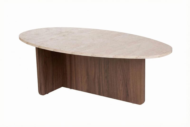 Ceyra Soffbord 120x40x65 cm - Travertine Walnut - Möbler - Vardagsrum - Soffbord & vardagsrumsbord - Soffbord