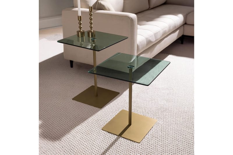Challur Soffbord 40 cm - Guld/Grön - Möbler - Vardagsrum - Soffbord & vardagsrumsbord - Soffbord