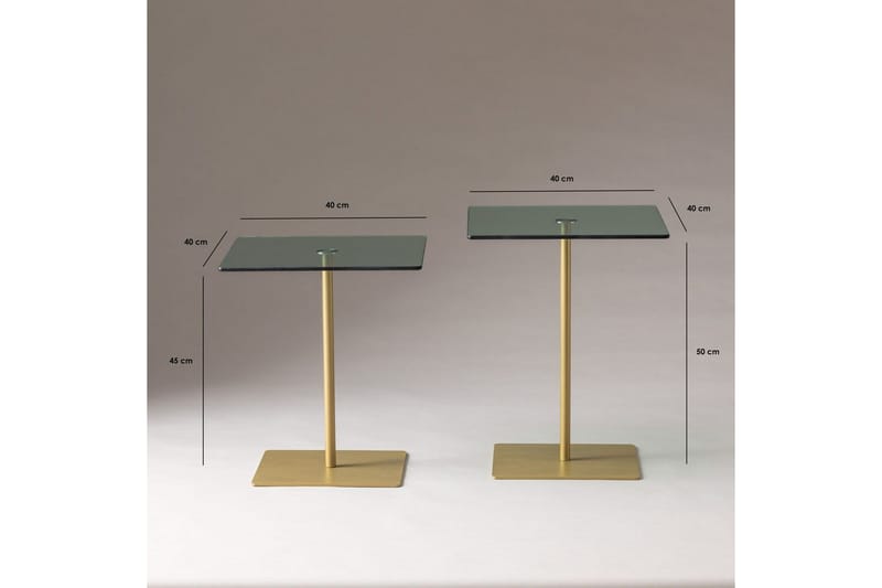 Challur Soffbord 40 cm - Guld/Grön - Möbler - Vardagsrum - Soffbord & vardagsrumsbord - Soffbord