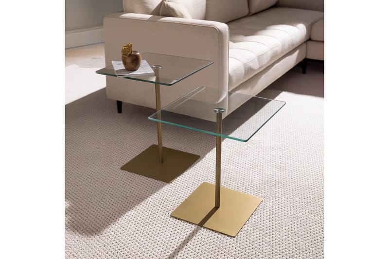 Challur Soffbord 40 cm - Guld/Vit - Möbler - Vardagsrum - Soffbord & vardagsrumsbord - Soffbord