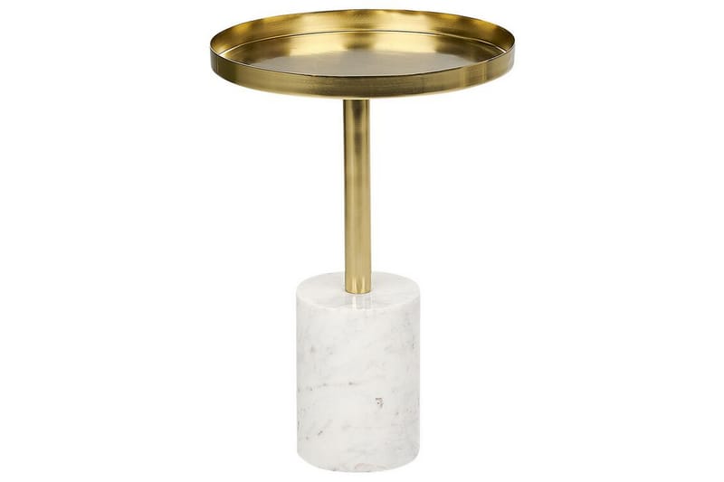 Charis Sidobord 36 cm - Guld/Vit - Möbler - Vardagsrum - Soffbord & vardagsrumsbord - Brickbord