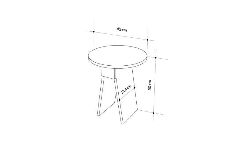 Chen Sidobord 42 cm - Vit - Möbler - Vardagsrum - Soffbord & vardagsrumsbord - Brickbord