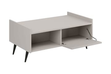 Chiku 100 cm Rektangulärt Soffbord med Hyllor i Målat Trä - Beige - Möbler - Vardagsrum - Soffbord & vardagsrumsbord - Soffbord