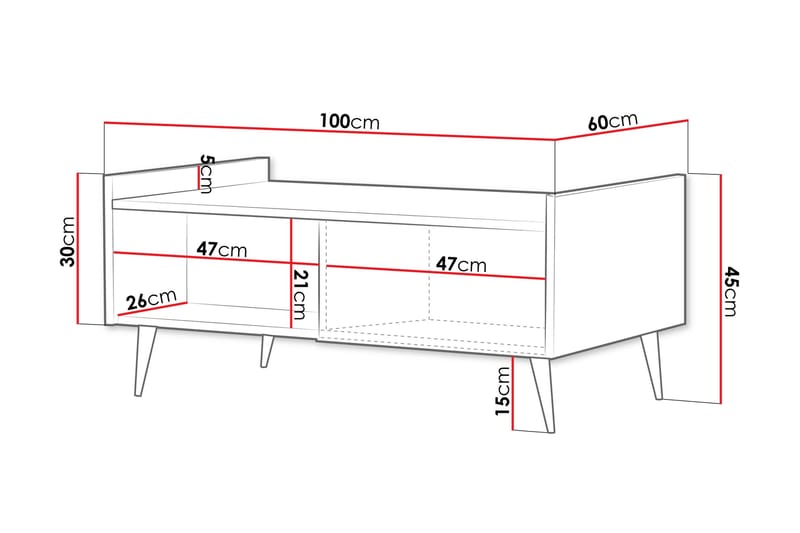 Chiku Soffbord 100 cm - Beige - Möbler - Vardagsrum - Soffbord & vardagsrumsbord - Soffbord