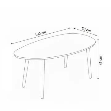 Childress Soffbord 100 cm - Ek - Möbler - Vardagsrum - Soffbord & vardagsrumsbord - Soffbord