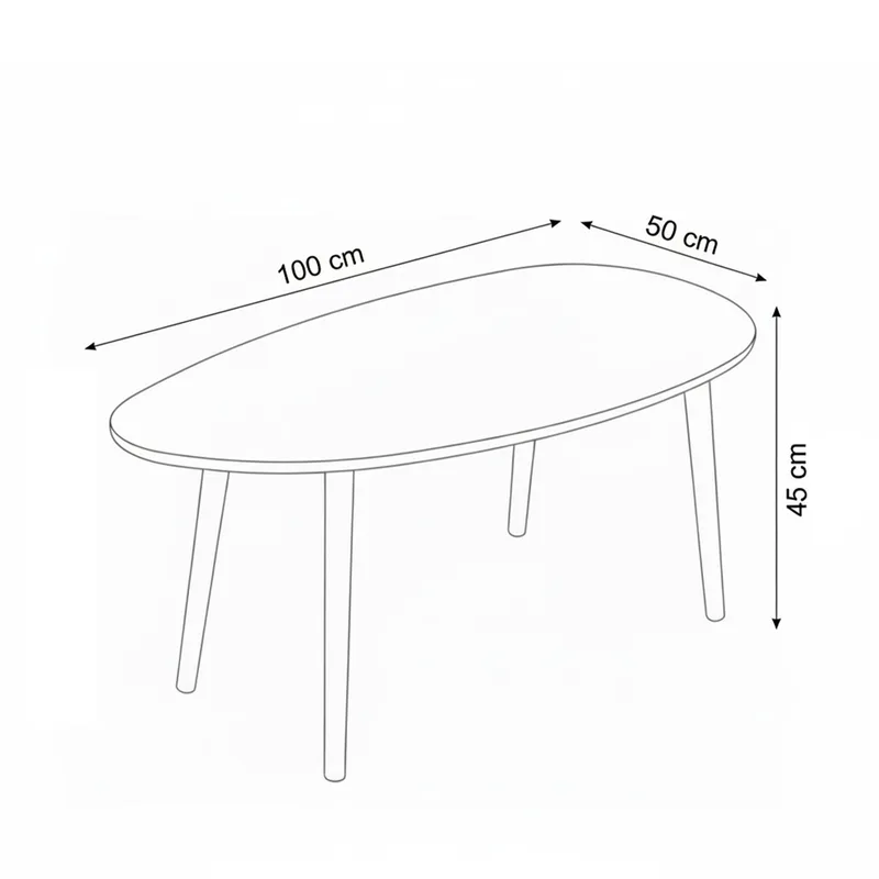 Childress Soffbord 100 cm - Ek - Möbler - Vardagsrum - Soffbord & vardagsrumsbord - Soffbord