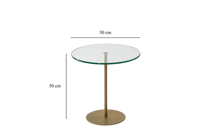 Chill-Out Sidobord 50x50 cm Guld - Hanah Home - Möbler - Vardagsrum - Soffbord & vardagsrumsbord - Sidobord & lampbord