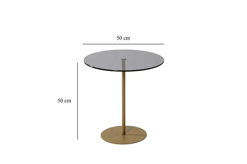 Chill-Out Sidobord 50x50 cm Guld/Mörkgrå - Hanah Home - Möbler - Vardagsrum - Soffbord & vardagsrumsbord - Sidobord & lampbord