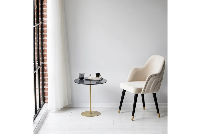 Chill-Out Sidobord 50x50 cm Guld/Mörkgrå - Hanah Home - Möbler - Vardagsrum - Soffbord & vardagsrumsbord - Sidobord & lampbord