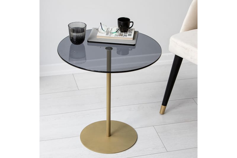Chill-Out Sidobord 50x50 cm Guld/Mörkgrå - Hanah Home - Möbler - Vardagsrum - Soffbord & vardagsrumsbord - Sidobord & lampbord