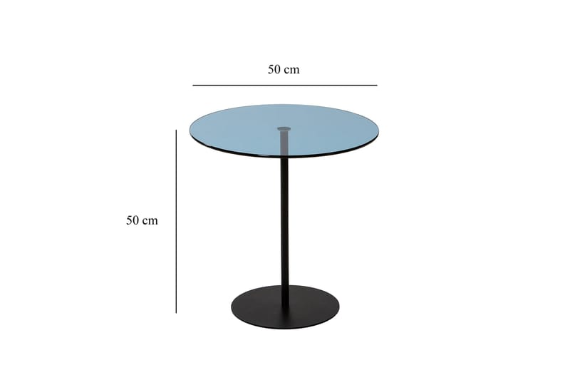 Chill-Out Sidobord 50x50 cm Svart/Blå - Hanah Home - Möbler - Vardagsrum - Soffbord & vardagsrumsbord - Sidobord & lampbord