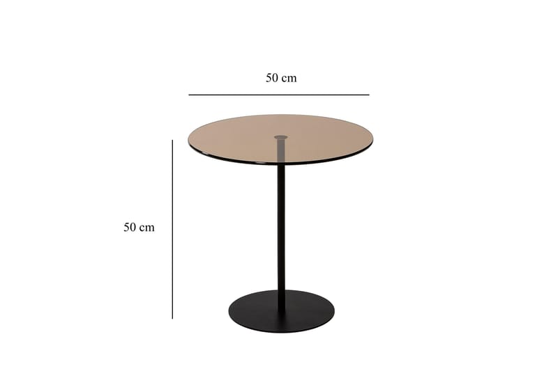 Chill-Out Sidobord 50x50 cm Svart/Brons - Hanah Home - Möbler - Vardagsrum - Soffbord & vardagsrumsbord - Sidobord & lampbord