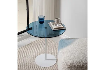 Chill-Out Sidobord 50x50 cm Vit/Blå - Hanah Home - Möbler - Vardagsrum - Soffbord & vardagsrumsbord - Sidobord & lampbord