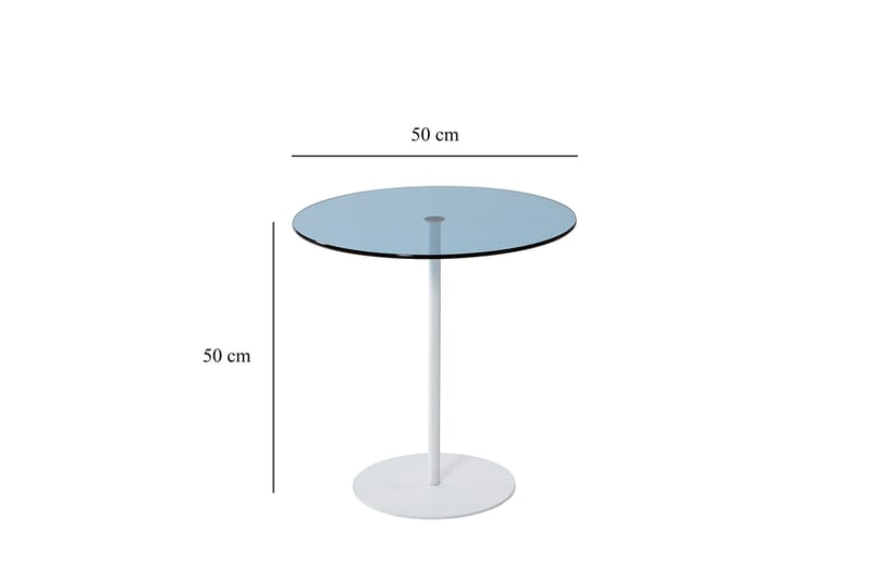 Chill-Out Sidobord 50x50 cm Vit/Blå - Hanah Home - Möbler - Vardagsrum - Soffbord & vardagsrumsbord - Sidobord & lampbord