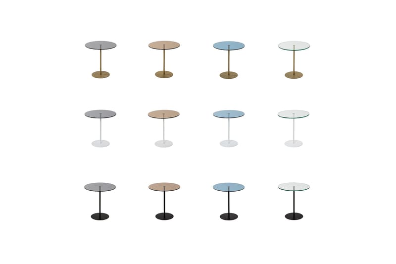 Chill-Out Sidobord 50x50 cm Vit/Brons - Hanah Home - Möbler - Vardagsrum - Soffbord & vardagsrumsbord - Sidobord & lampbord