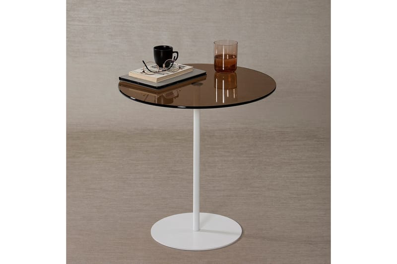 Chill-Out Sidobord 50x50 cm Vit/Brons - Hanah Home - Möbler - Vardagsrum - Soffbord & vardagsrumsbord - Sidobord & lampbord