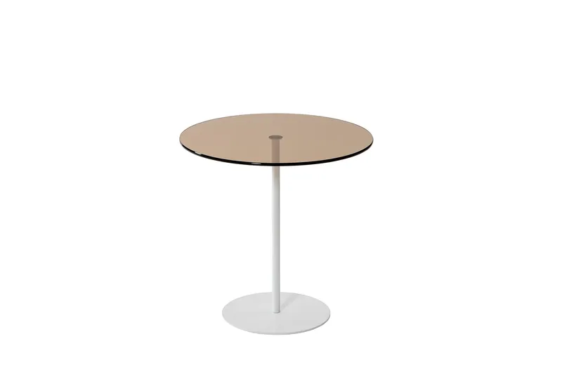 Chill-Out Sidobord 50x50 cm Vit/Brons, Hanah Home