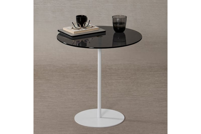 Chill-Out Sidobord 50x50 cm Vit/Mörkgrå - Hanah Home - Möbler - Vardagsrum - Soffbord & vardagsrumsbord - Sidobord & lampbord