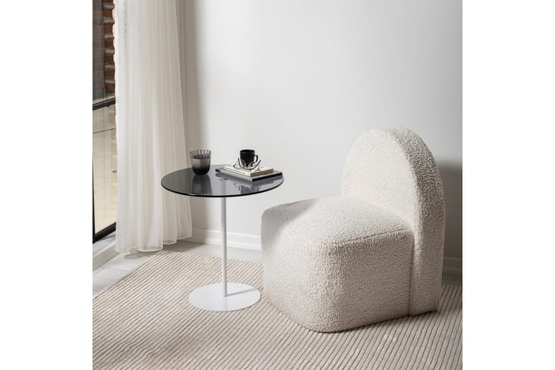 Chill-Out Sidobord 50x50 cm Vit/Mörkgrå - Hanah Home - Möbler - Vardagsrum - Soffbord & vardagsrumsbord - Sidobord & lampbord