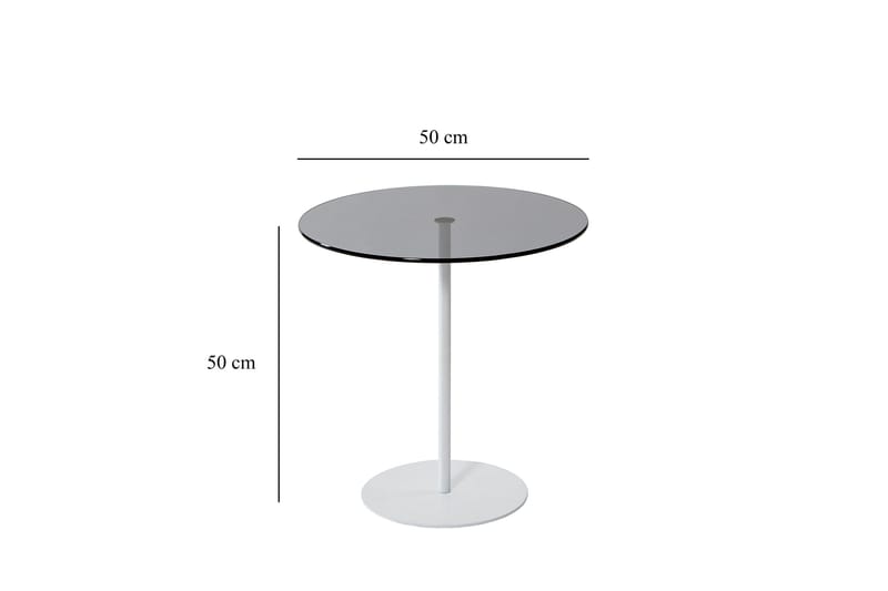 Chill-Out Sidobord 50x50 cm Vit/Mörkgrå - Hanah Home - Möbler - Vardagsrum - Soffbord & vardagsrumsbord - Sidobord & lampbord
