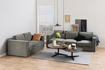 Cimino Ovalt Soffbord 84 cm i Keramik med Metallunderrede - Mörkgrå - Möbler - Vardagsrum - Soffbord & vardagsrumsbord - Soffbord