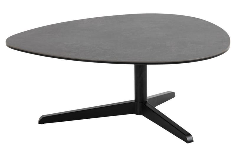Cimino Ovalt Soffbord 84 cm i Keramik med Metallunderrede - Mörkgrå - Möbler - Vardagsrum - Soffbord & vardagsrumsbord - Soffbord