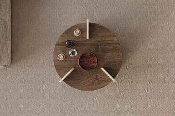 Cindral Soffbord 70 cm Rund - Valnöt Och Travertin - Möbler - Vardagsrum - Soffbord & vardagsrumsbord - Soffbord
