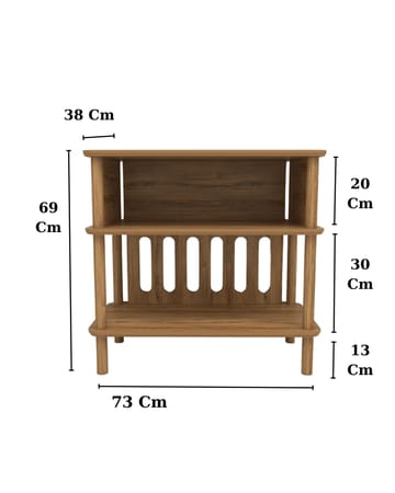 Clavor Sidobord 73 cm - Ek - Möbler - Vardagsrum - Soffbord & vardagsrumsbord - Brickbord