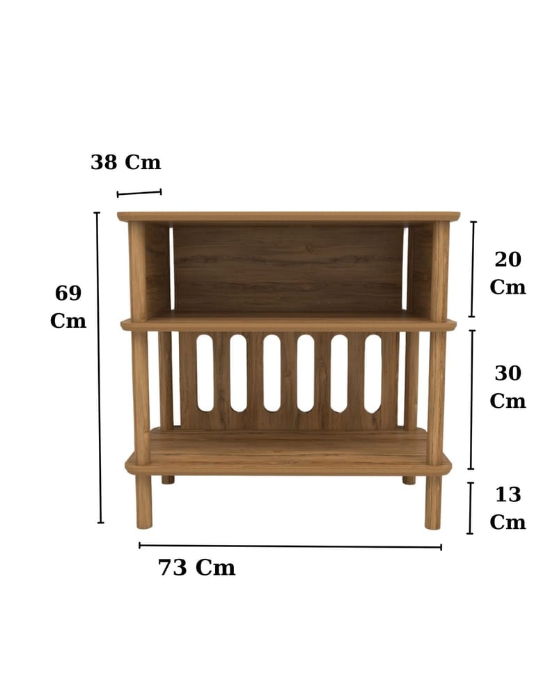 Clavor Sidobord 73 cm - Ek - Möbler - Vardagsrum - Soffbord & vardagsrumsbord - Brickbord