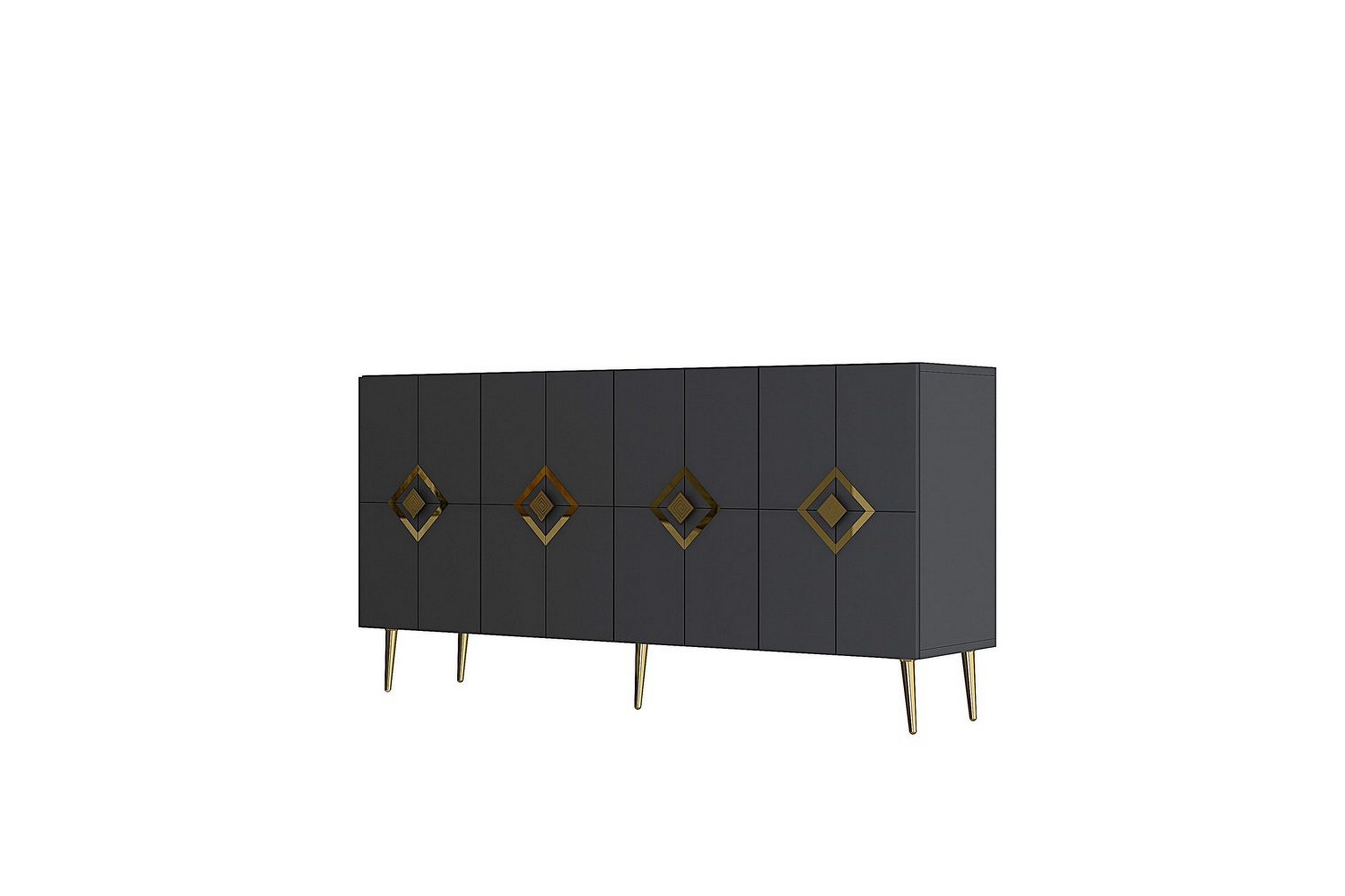 cleryn konsollbord 150 cm - antracit/guld