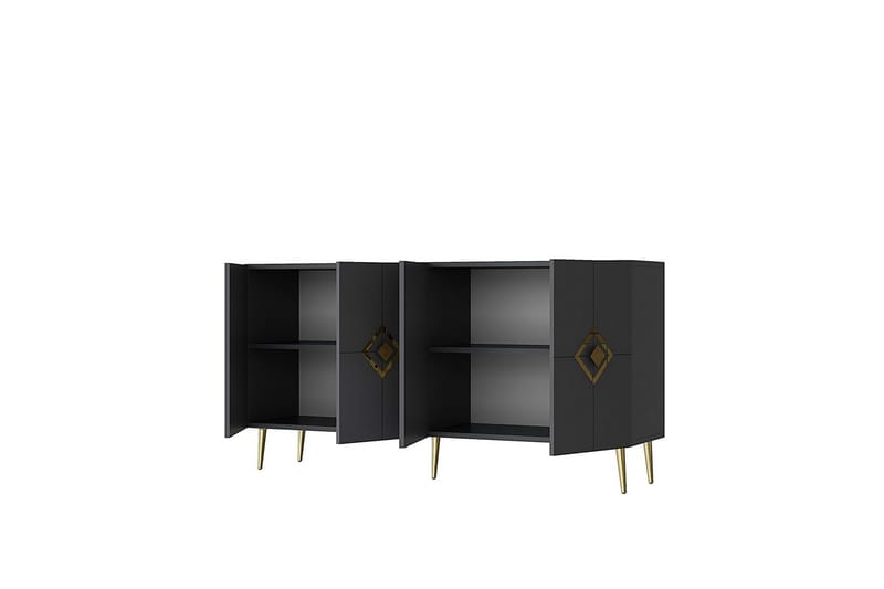 Cleryn Konsollbord 150 cm - Antracit/Guld - Möbler - Vardagsrum - Soffbord & vardagsrumsbord - Avlastningsbord & konsolbord