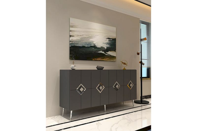 Cleryn Konsollbord 150 cm - Antracit/Silver - Möbler - Vardagsrum - Soffbord & vardagsrumsbord - Avlastningsbord & konsolbord