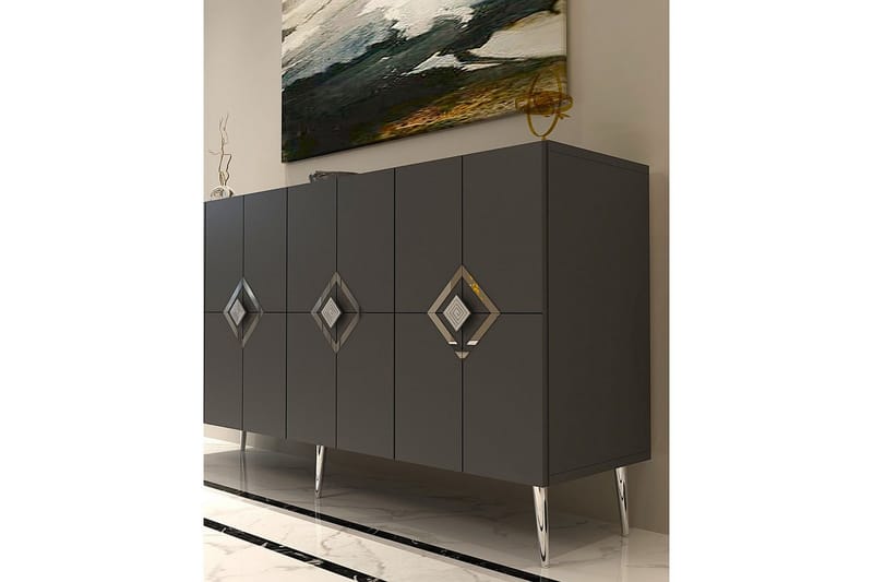 Cleryn Konsollbord 150 cm - Antracit/Silver - Möbler - Vardagsrum - Soffbord & vardagsrumsbord - Avlastningsbord & konsolbord