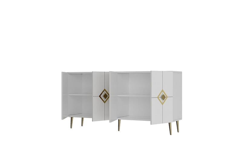 Cleryn Konsollbord 150 cm - Vit/Guld - Möbler - Vardagsrum - Soffbord & vardagsrumsbord - Avlastningsbord & konsolbord