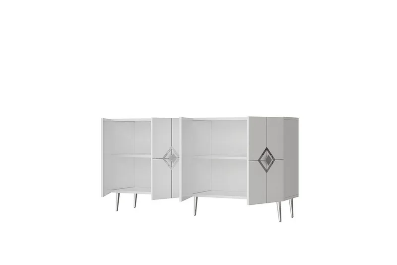 Cleryn Konsollbord 150 cm - Vit/Silver - Möbler - Vardagsrum - Soffbord & vardagsrumsbord - Avlastningsbord & konsolbord