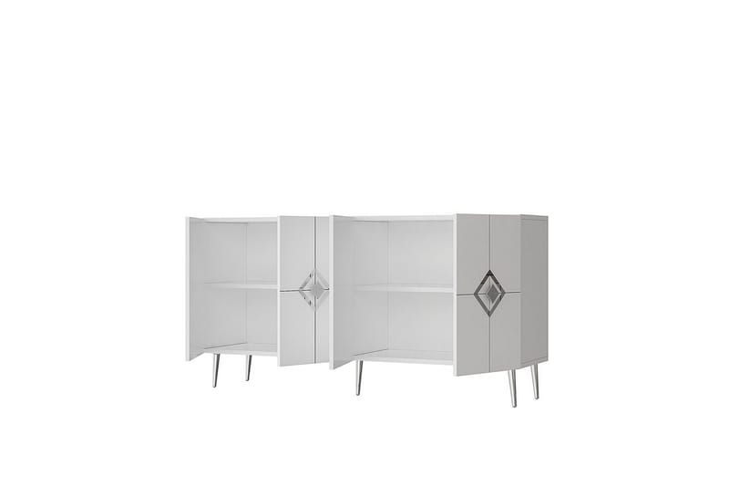 Cleryn Konsollbord 150 cm - Vit/Silver - Möbler - Vardagsrum - Soffbord & vardagsrumsbord - Avlastningsbord & konsolbord