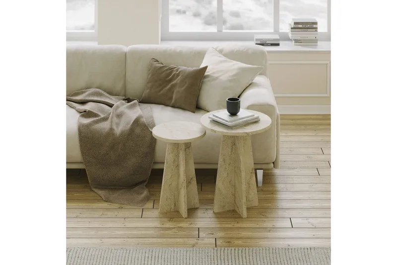 Corren Soffbord 40 cm - Travertine - Möbler - Vardagsrum - Soffbord & vardagsrumsbord - Soffbord