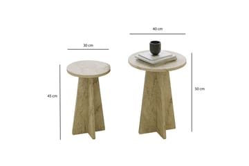 Corren Soffbord 40 cm - Travertine - Möbler - Vardagsrum - Soffbord & vardagsrumsbord - Satsbord