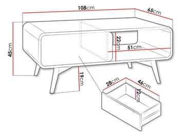 Corvan Soffbord 108 cm - Möbler - Vardagsrum - Soffbord & vardagsrumsbord - Soffbord