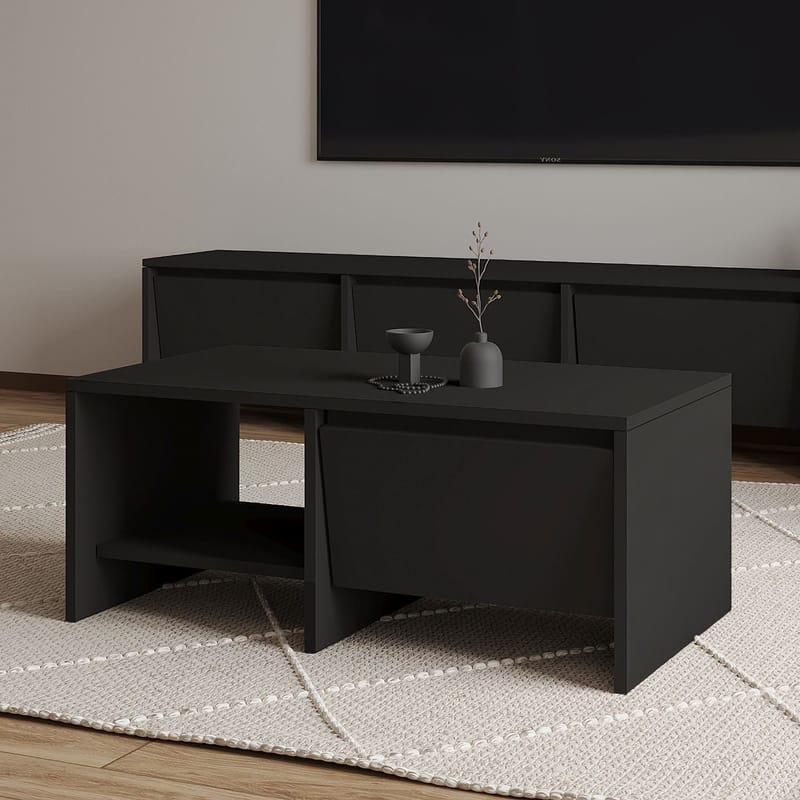 Crala Soffbord 90x35x45 cm - Svart - Möbler - Vardagsrum - Soffbord & vardagsrumsbord - Soffbord