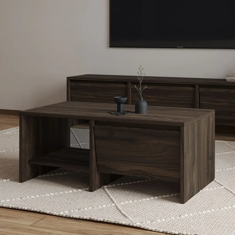 Crala Soffbord 90x35x45 cm - Valnöt - Möbler - Vardagsrum - Soffbord & vardagsrumsbord - Soffbord