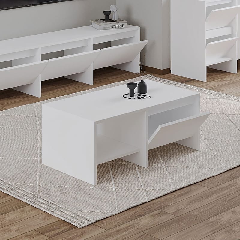 Crala Soffbord 90x35x45 cm - Vit - Möbler - Vardagsrum - Soffbord & vardagsrumsbord - Soffbord