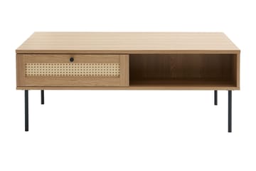 Cyndy 110 cm Rektangulärt Soffbord med Lådor i Ljust Trä - Beige - Möbler - Vardagsrum - Soffbord & vardagsrumsbord - Soffbord