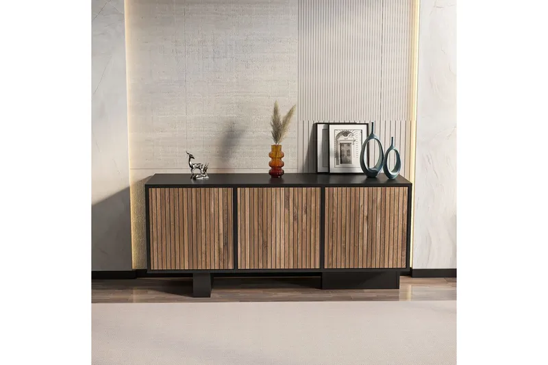 Dargaville Konsollbord 150 cm - Svart/Valnöt - Förvaring - Förvaringsmöbler - Skänkar & sideboards